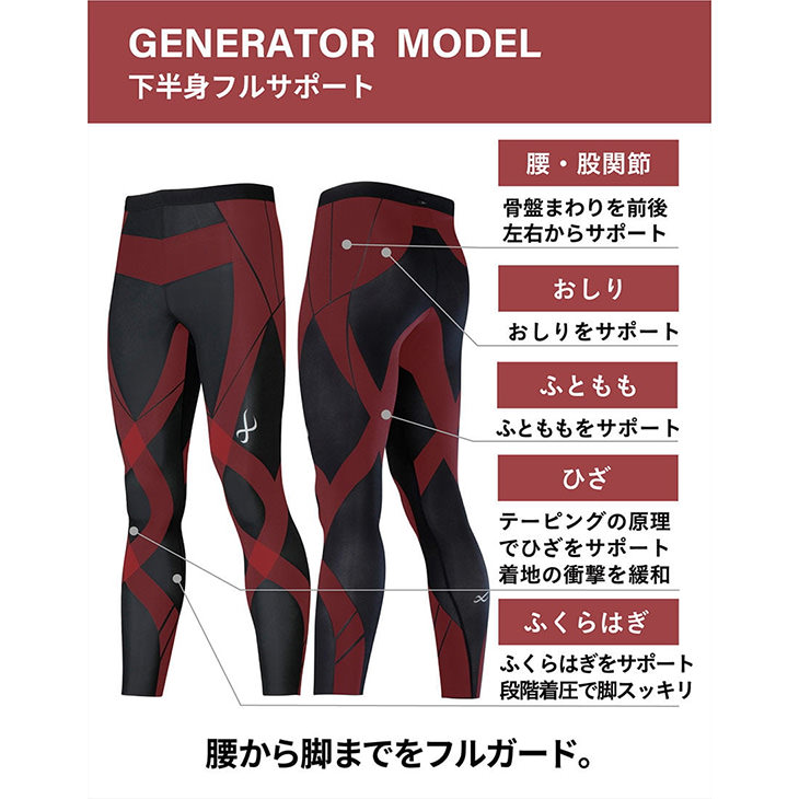 ワコール CWX CW-X スポーツタイツ 着圧 ハーフタイプ レディース 女性用 ジェネレーターモデル hzy669 下半身サポート