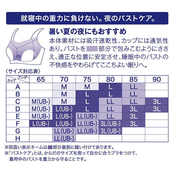 ワコール さわやかメッシュ ナイトアップブラ ナイトブラ 夜用ブラ 夜ブラ おやすみブラ ノンワイヤー 涼感 冷感 BRA167 MLサイズ
