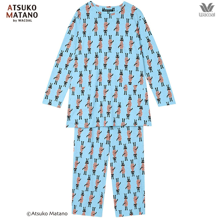 ワコール wacoal マタノアツコ ルームウェア hdx503 部屋着 パジャマ ナイトウェア パジャマ 長袖 春夏 コットン