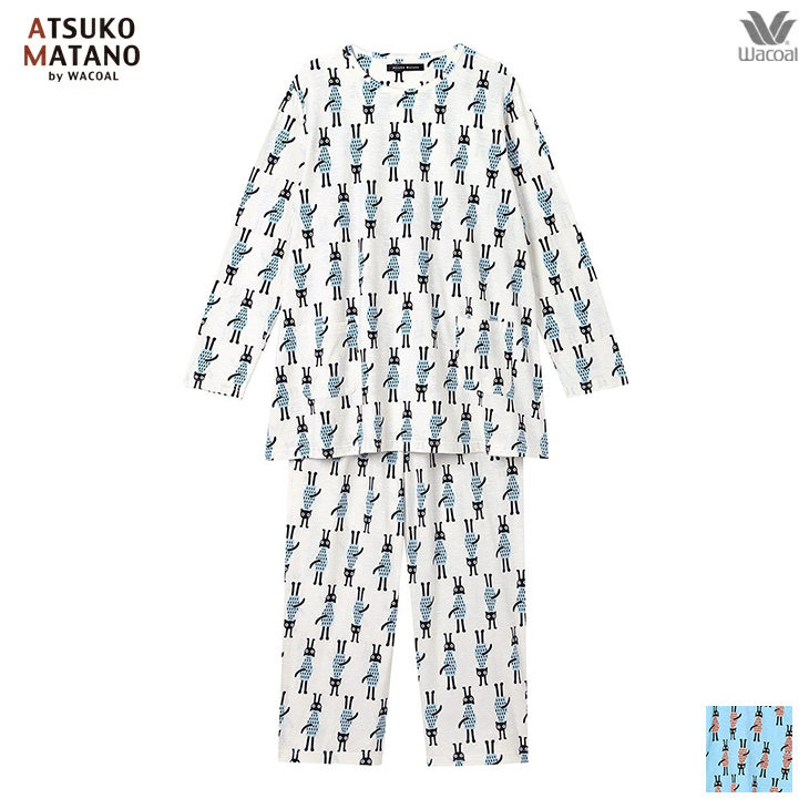 ワコール wacoal マタノアツコ ルームウェア hdx503 部屋着 パジャマ ナイトウェア パジャマ 長袖 春夏 コットン