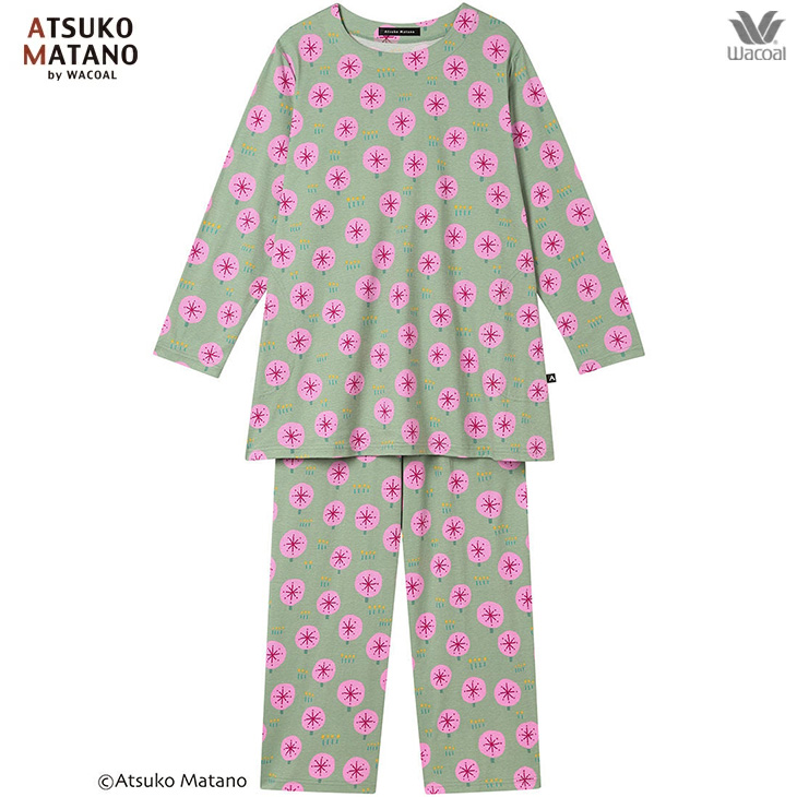 ワコール wacoal マタノアツコ ルームウェア hdx519 部屋着 パジャマ ナイトウェア パジャマ 長袖 春夏 コットン