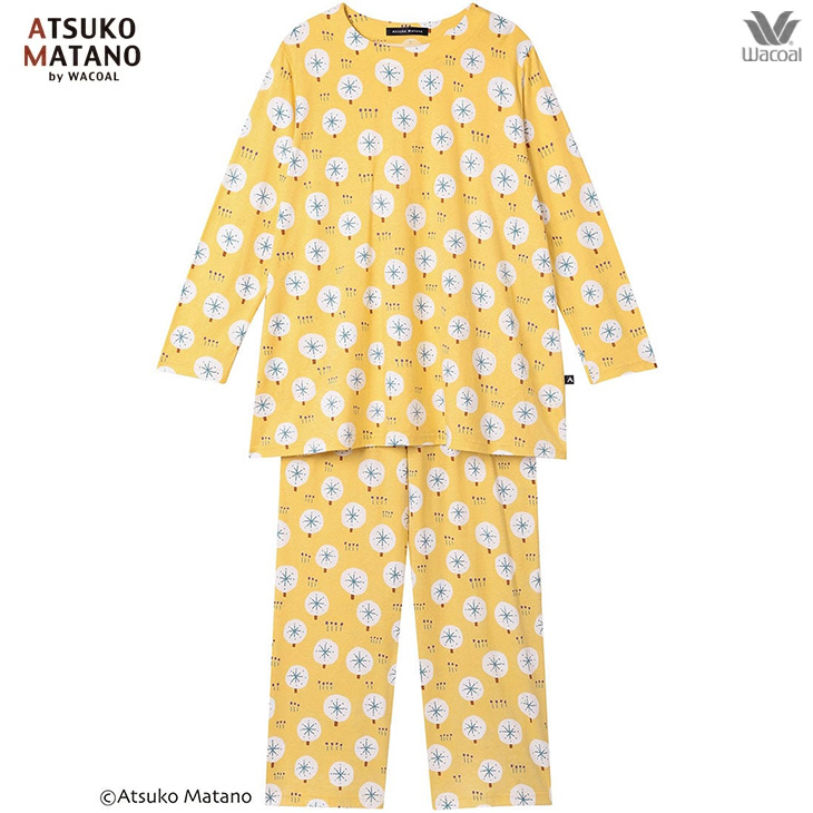 ワコール wacoal マタノアツコ ルームウェア hdx519 部屋着 パジャマ ナイトウェア パジャマ 長袖 春夏 コットン