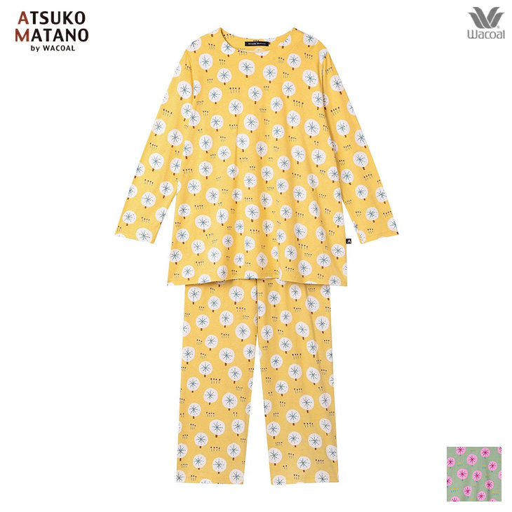 ワコール wacoal マタノアツコ ルームウェア hdx519 部屋着 パジャマ ナイトウェア パジャマ 長袖 春夏 コットン