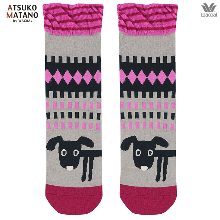 ワコール wacoal マタノアツコ くつ下 靴下 ソックス クマ ノルディック hqy016 国産 日本製