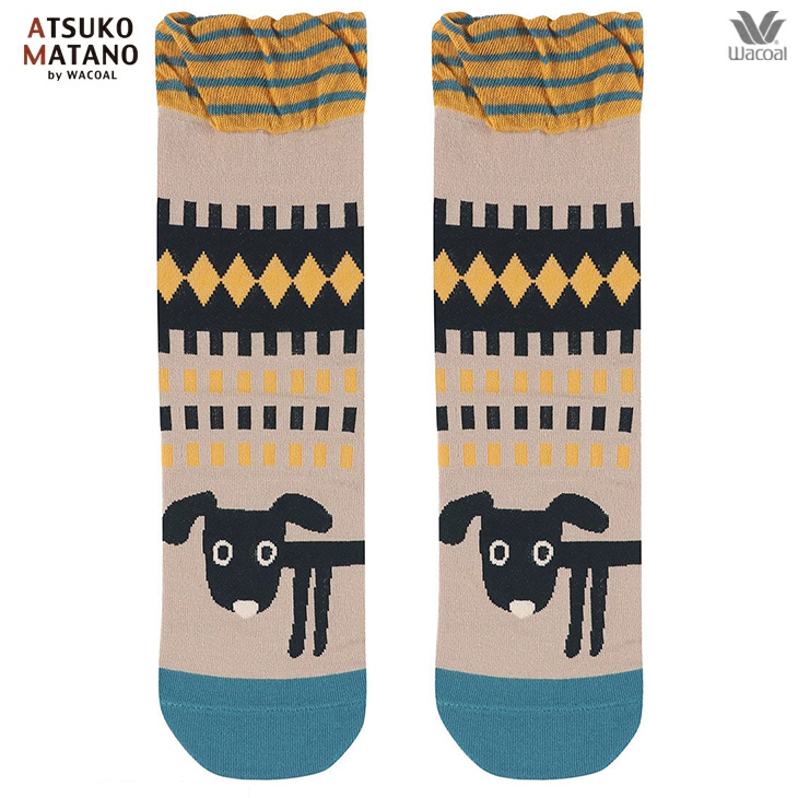 ワコール wacoal マタノアツコ くつ下 靴下 ソックス クマ ノルディック hqy016 国産 日本製