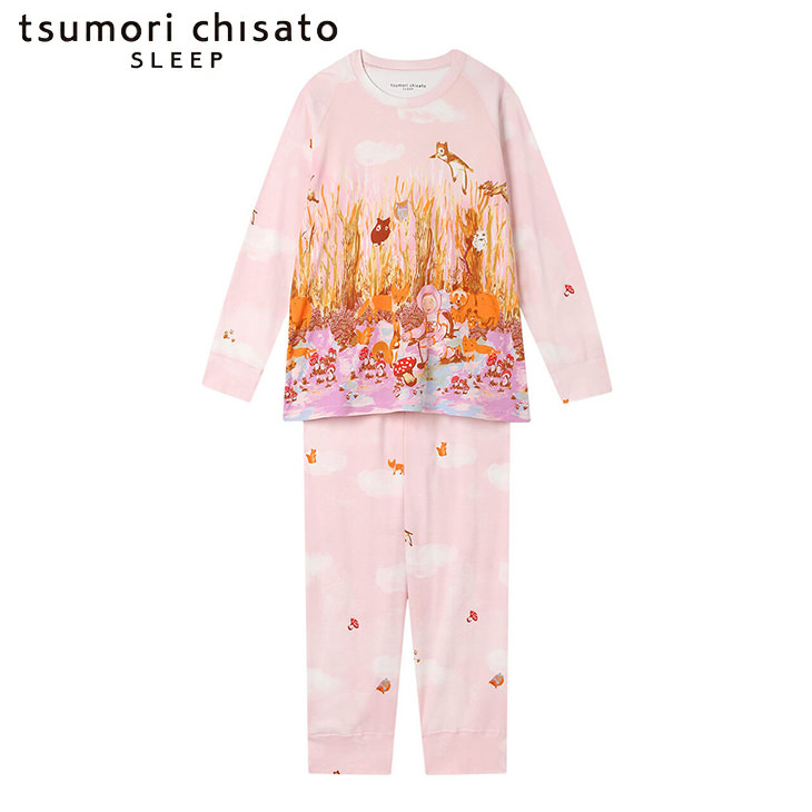 ツモリチサト tsumori chisato ワコール wacoal パジャマ ルームウェア 部屋着 長袖 森の惑星に住む動物 ツモリチサトスリープ 寝間着 秋冬 UDX562