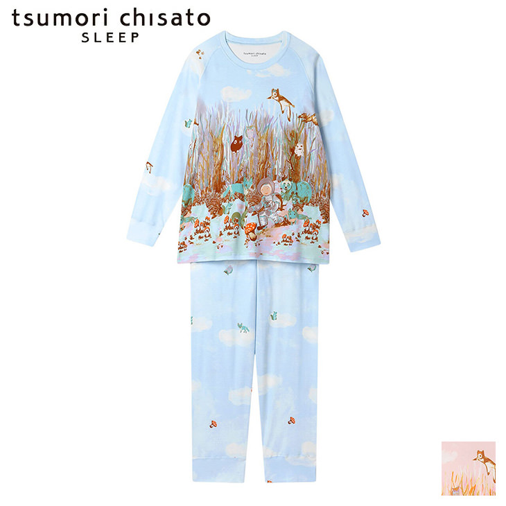 ツモリチサト tsumori chisato ワコール wacoal パジャマ ルームウェア 部屋着 長袖 森の惑星に住む動物 ツモリチサトスリープ 寝間着 秋冬 UDX562
