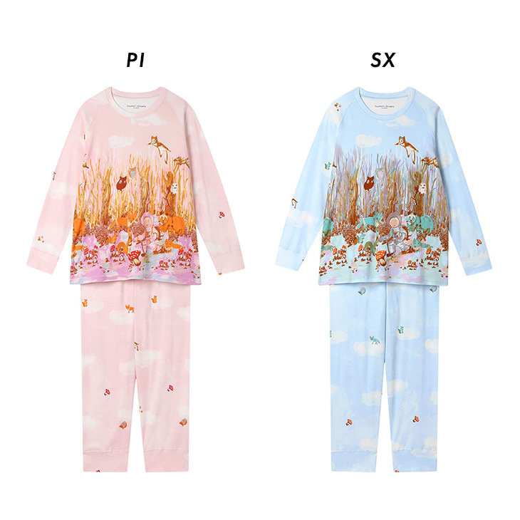 ツモリチサト tsumori chisato ワコール wacoal パジャマ ルームウェア 部屋着 長袖 森の惑星に住む動物 ツモリチサトスリープ 寝間着 秋冬 UDX562