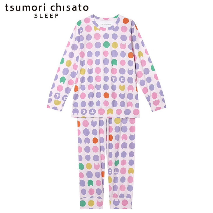 ツモリチサト　カラフルドット柄長袖パジャマセット ツモリチサト tsumori chisato ワコール wacoal パジャマ ルームウェア