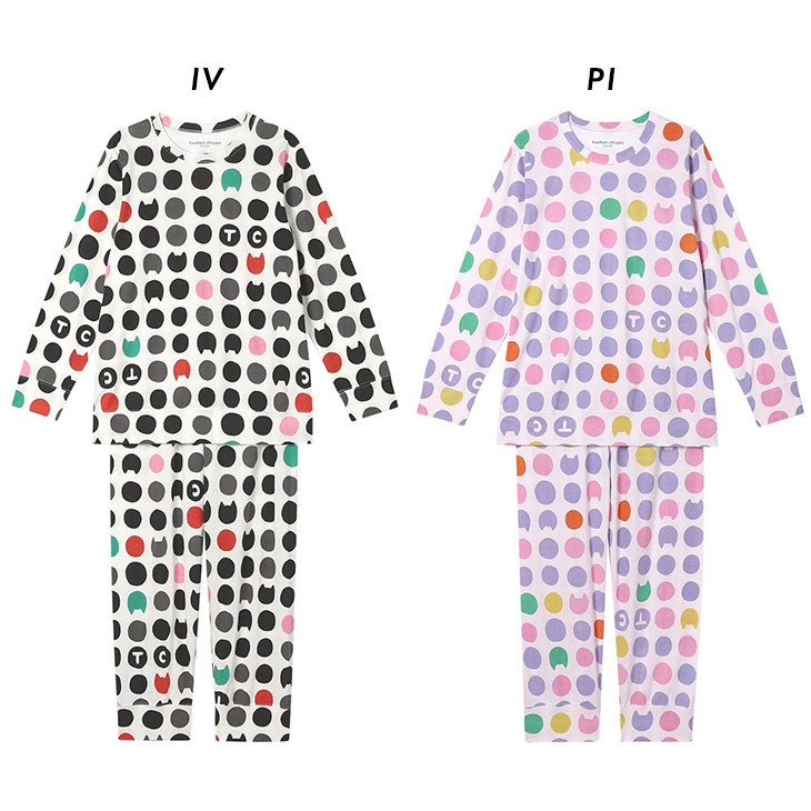 ツモリチサト　カラフルドット柄長袖パジャマセット ツモリチサト tsumori chisato ワコール wacoal パジャマ ルームウェア