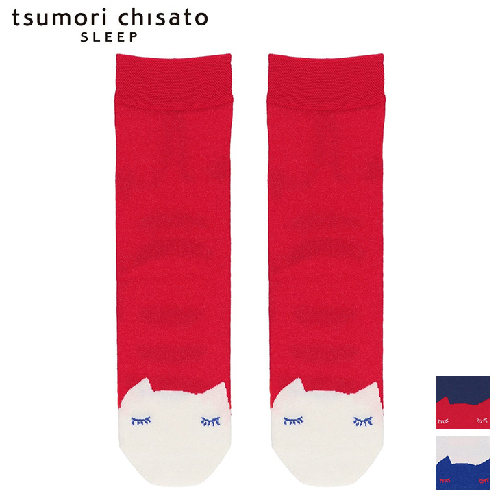 ツモリチサト tsumori chisato ワコール wacoal ソックス 靴下 ボーダー ネコ ツモリチサトスリープ 春夏 uey500