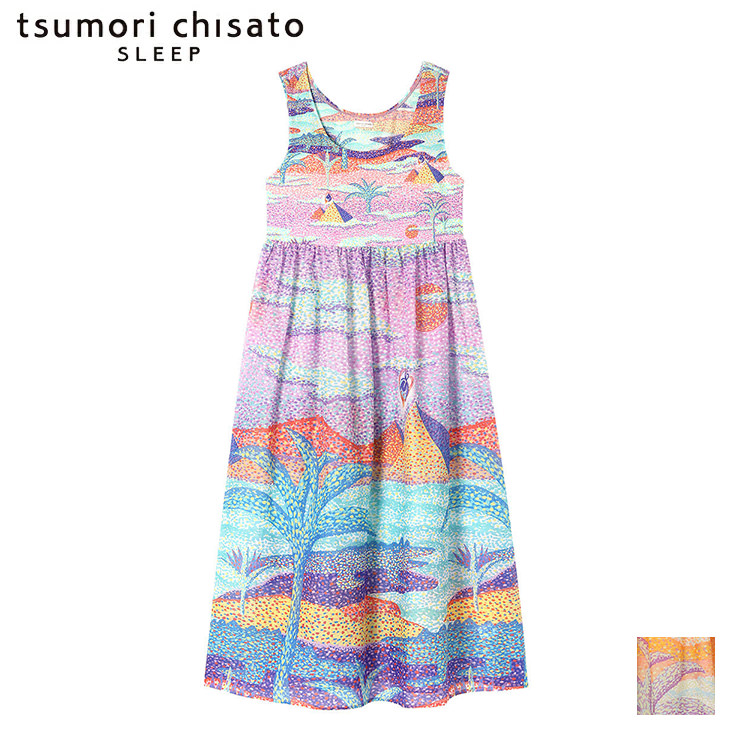 ツモリチサト tsumori chisato ワコール wacoal ワンピース ルームウェア リゾート ノースリーブ ツモリチサトスリープ 寝間着 春夏 unt161