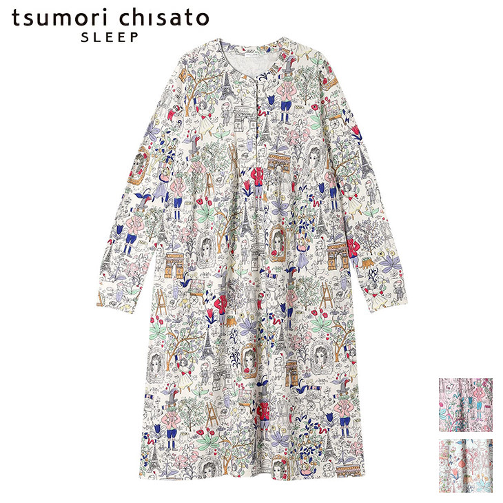 ツモリチサト tsumori chisato ワコール wacoal ワンピース ルームウェア リゾート ノースリーブ ツモリチサトスリープ 寝間着 秋冬 unx582