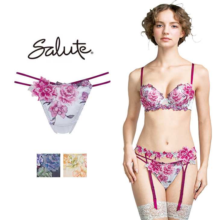 ワコール サルート Salute 21 ptj421 ショーツ パンツ ソング タンガ Tバック Tback 花柄 フラワー柄 下着 インナー