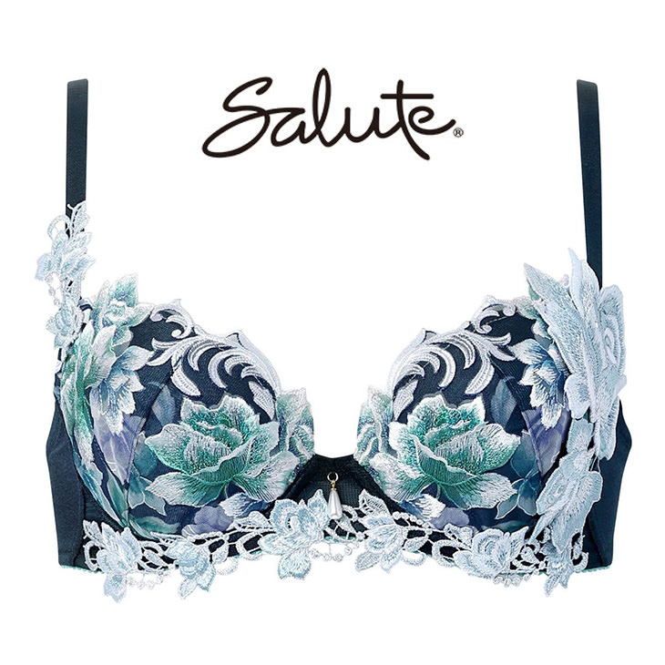 サルート Salute ブラジャー プッシュアップブラ 3/4 BCカップブラ 下着 ランジェリー ワコール Wacoal 花柄 サンドロ・ボッティチェッリオンプリント セクシー 26シリーズ btj426