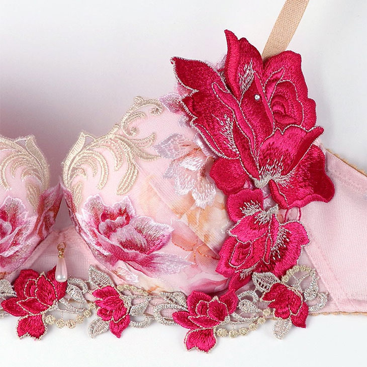 サルート Salute ブラジャー プッシュアップブラ 3/4 BCカップブラ 下着 ランジェリー ワコール Wacoal 花柄 サンドロ・ボッティチェッリオンプリント セクシー 26シリーズ btj426