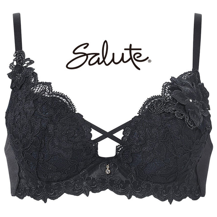 サルート Salute ブラジャー プッシュアップブラ 3/4 BCカップブラ 下着 ランジェリー ワコール Wacoal 花柄 ジュゼッペ・ジロメッティ オンプリント セクシー 27シリーズ btj427