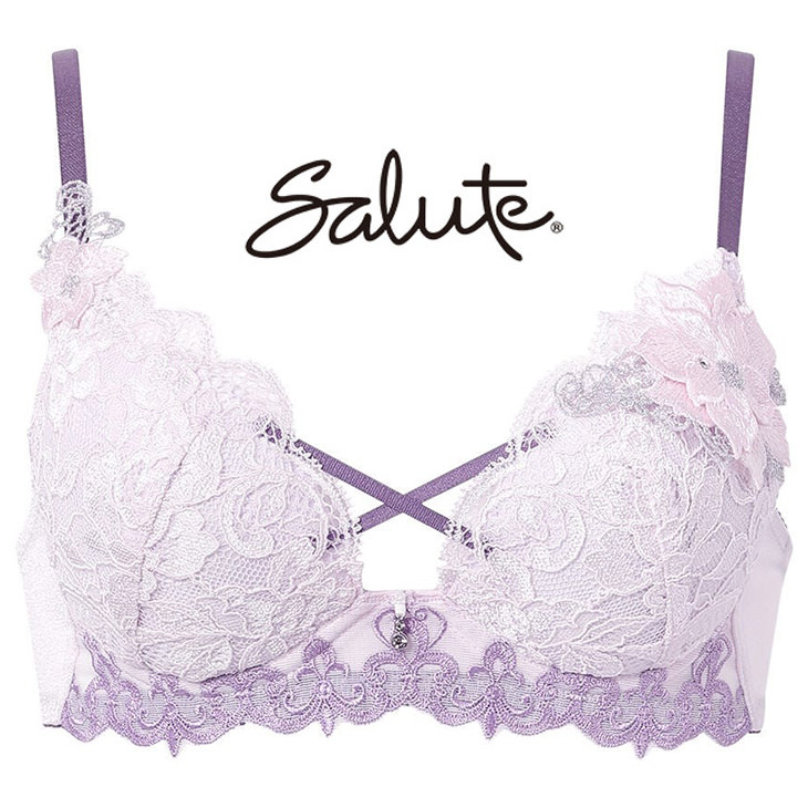 サルート Salute ブラジャー プッシュアップブラ 3/4 BCカップブラ 下着 ランジェリー ワコール Wacoal 花柄 ジュゼッペ・ジロメッティ オンプリント セクシー 27シリーズ btj427