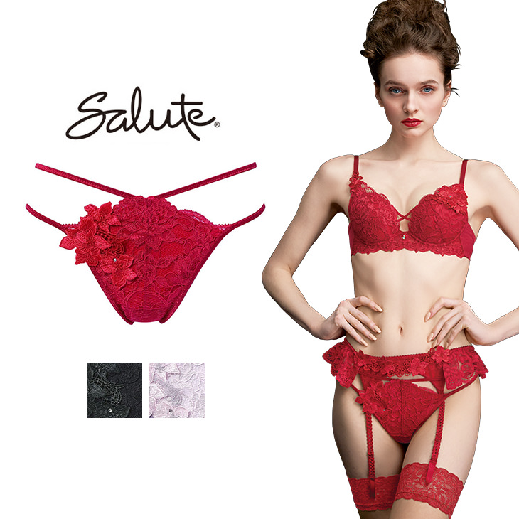 ワコール サルート Salute 27シリーズ PTJ427 ショーツ パンツ ソング タンガ Tバック Tback 花柄 フラワー柄 下着 インナー