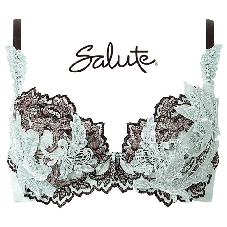 サルート Salute ブラジャー プッシュアップブラ 3/4 BCカップブラ 下着 ランジェリー ワコール Wacoal 花柄 サンドロ・ボッティチェッリオンプリント セクシー 32グループ 32G btj432