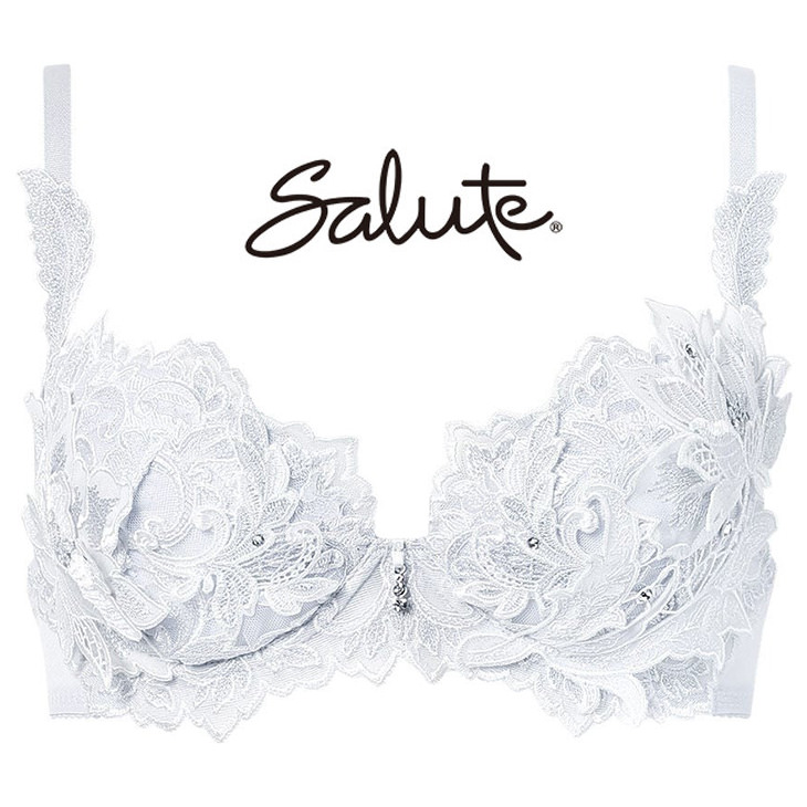 サルート Salute ブラジャー プッシュアップブラ 3/4 BCカップブラ 下着 ランジェリー ワコール Wacoal 花柄 サンドロ・ボッティチェッリオンプリント セクシー 32グループ 32G btj432
