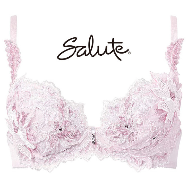 サルート Salute ブラジャー プッシュアップブラ 3/4 BCカップブラ 下着 ランジェリー ワコール Wacoal 花柄 サンドロ・ボッティチェッリオンプリント セクシー 32グループ 32G btj432