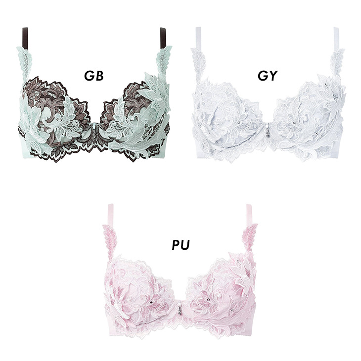 サルート Salute ブラジャー プッシュアップブラ 3/4 BCカップブラ 下着 ランジェリー ワコール Wacoal 花柄 サンドロ・ボッティチェッリオンプリント セクシー 32グループ 32G btj432