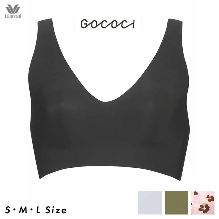 ワコール Wacoal GOCOCi ゴコチ ノンワイヤーブラ ハーフトップ Tシャツブラ Vライン SMLサイズ CGG536