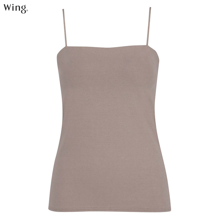  ワコール Wacoal Wing ウイング 綿混 リブ シンクロブラトップ カップ付きインナー et1093 ブラキャミ
