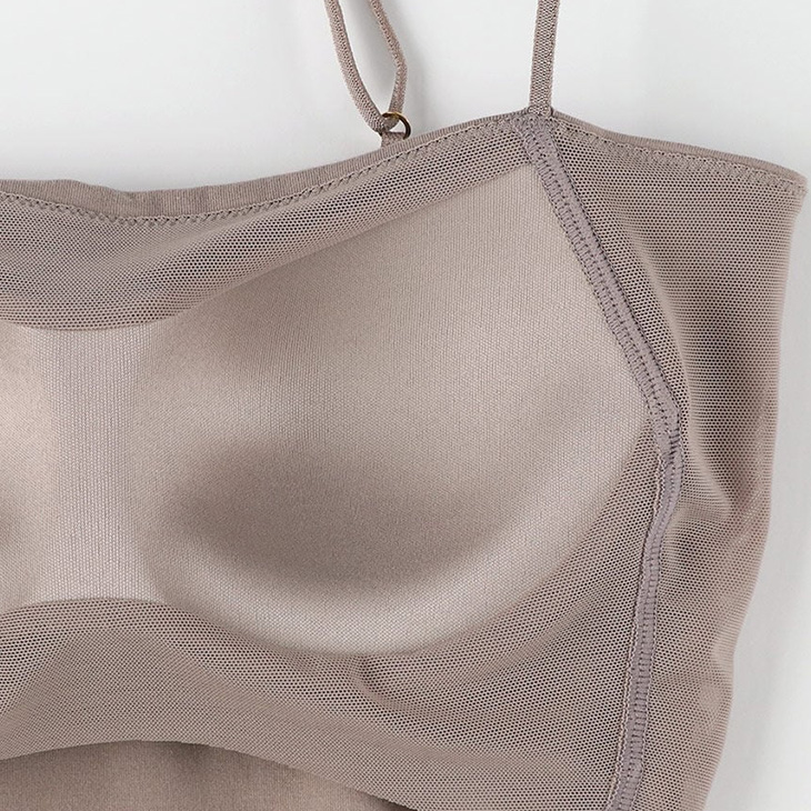  ワコール Wacoal Wing ウイング 綿混 リブ シンクロブラトップ カップ付きインナー et1093 ブラキャミ