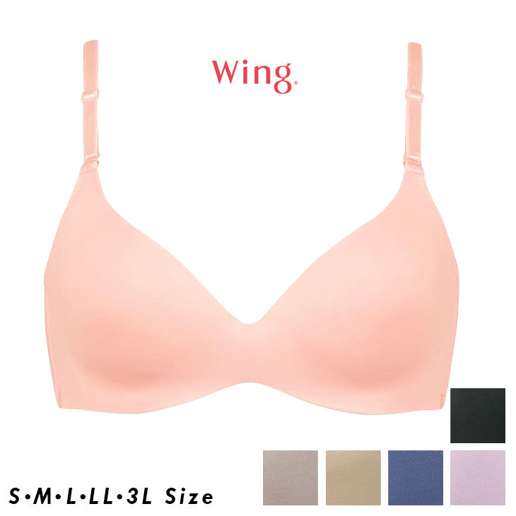 ワコール Wacoal Wing ブラジャー ブラ  3/4カップ Wing シンクロ フィット ストレッチ ノンワイヤー 下着 楽ブラ