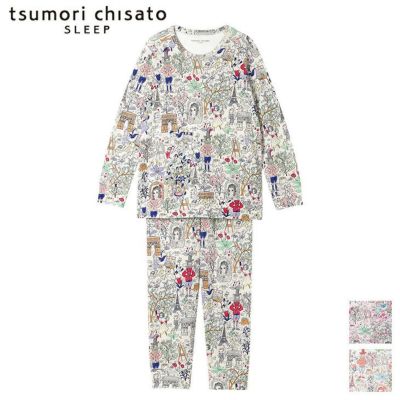 ツモリチサト tsumori chisato ワコール パジャマ ルームウェア 部屋着 ナイトウェア 長袖長ズボン かぶりタイプ 綿100%  UDX559 星柄 部屋着 ツモリチサトスリープ